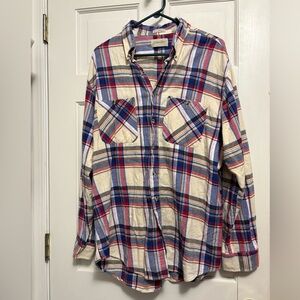 Vintage St John's Bay Plaid Flannel Button Down Size XL men’s shirt